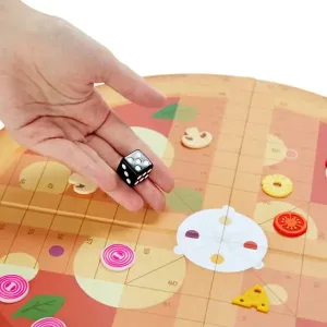Ludo’s Pizza društvena igra - Ludo igra u obliku pizze, plastika/karton