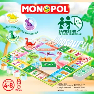 Monopol Kids Dinosaurus Društvena igra